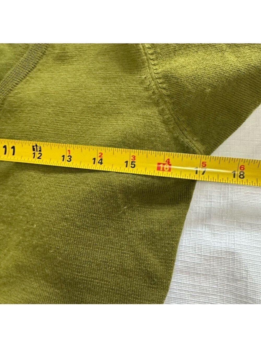 Club Monaco Olive V-Neck Sweater - Picture 4 of 5